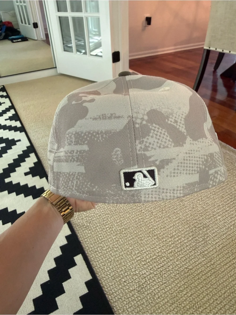 New Era Kids Camo Cap with Olive Brim